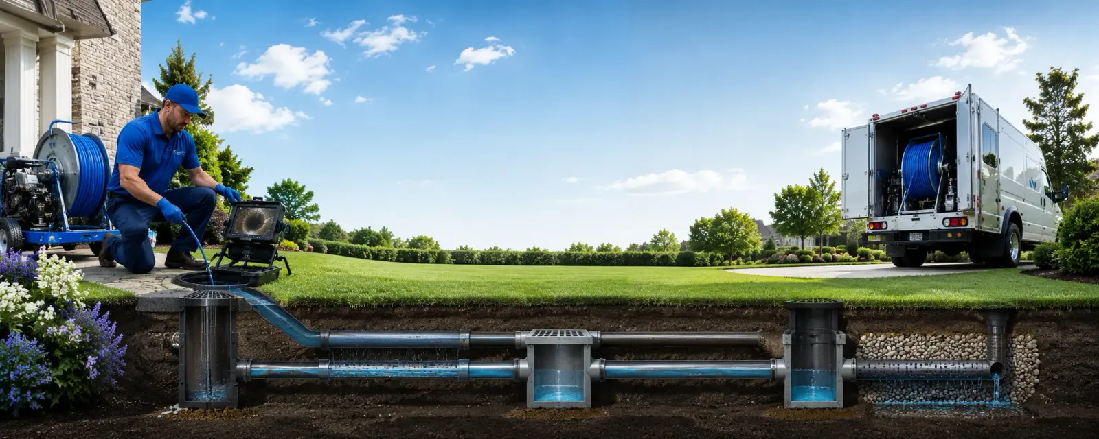 Outdoor drain cleaning information for New Derry, PA